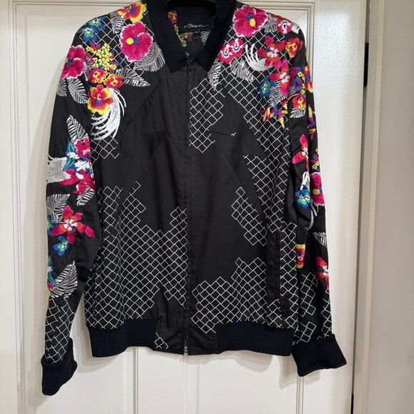 Colorful 3.1 Phillip Lim Floral Print Bomber Jacket sz M - Picture 1 of 6